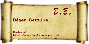 Dégen Bettina névjegykártya
