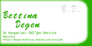 bettina degen business card